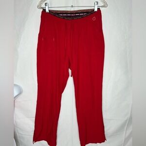 Heartsoul‎ Red Scrub Pants Mens Large Drawstring Elastic Waist Medical Uniform